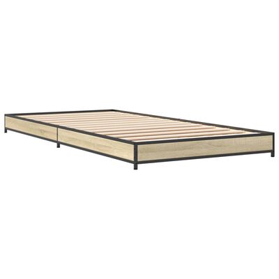 vidaXL Cadre de lit sans matelas chêne sonoma 100x200 cm