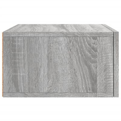 vidaXL Table de chevet murale sonoma gris 35x35x20 cm