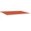 vidaXL Auvent r&eacute;tractable orange et marron 5x3 m tissu et aluminium
