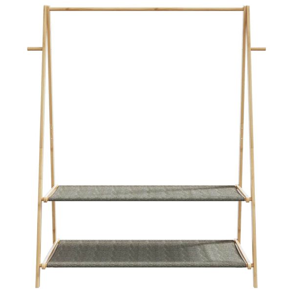 vidaXL Porte-v&ecirc;tement avec &eacute;tag&egrave;res 132x45,5x150,5 cm bambou