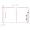 vidaXL Auvent lat&eacute;ral r&eacute;tractable marron 117x300 cm