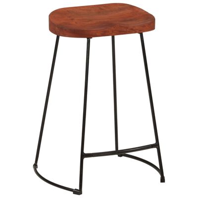 vidaXL Tabourets de bar Gavin lot de 2 45x40x63cm bois massif manguier