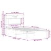 vidaXL Cadre de lit sans matelas ch&ecirc;ne marron 75x190cm bois ing&eacute;nierie