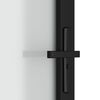 vidaXL Porte int&eacute;rieure 83x201,5 cm Noir Verre mat et aluminium
