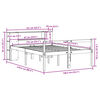 vidaXL Lit biblioth&egrave;que sans matelas 135x190 cm bois de pin massif