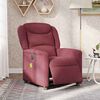 vidaXL Fauteuil de massage inclinable &eacute;lectrique Rouge bordeaux Tissu