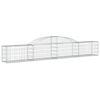 vidaXL Paniers &agrave; gabions arqu&eacute;s 5 pcs 300x30x40/60 cm fer galvanis&eacute;