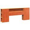 vidaXL T&ecirc;te de lit avec rangement cire marron 200cm bois massif de pin