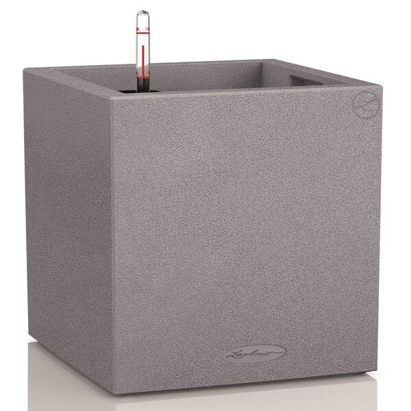 LECHUZA Jardini&egrave;re Canto Color Square 40 ALL-IN-ONE Gris 13720