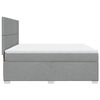 vidaXL Sommier &agrave; lattes de lit avec matelas Gris clair 180x200cm Tissu