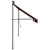 vidaXL Auvent manuel r&eacute;tractable avec LED 350 cm Orange et marron