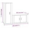 vidaXL Ensemble de meubles TV 2 pcs Ch&ecirc;ne marron Bois d'ing&eacute;nierie
