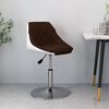 vidaXL Tabouret de bar Marron et blanc Similicuir