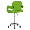 vidaXL Chaise pivotante de salle &agrave; manger Vert Similicuir