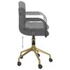 vidaXL Chaise pivotante &agrave; manger Gris fonc&eacute; Velours
