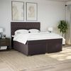 vidaXL Sommier &agrave; lattes de lit avec matelas Marron fonc&eacute; 180x200 cm
