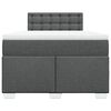 vidaXL Sommier &agrave; lattes de lit avec matelas gris fonc&eacute; 120x190cm tissu