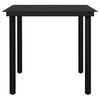 vidaXL Ensemble &agrave; manger de jardin 5 pcs Noir