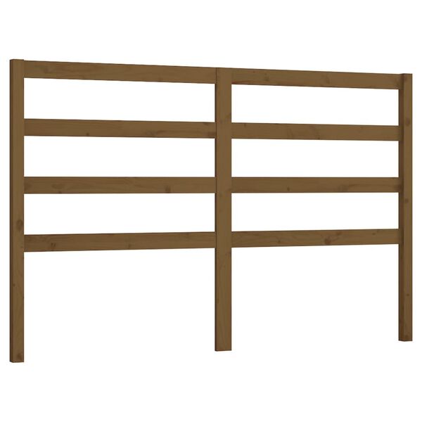 vidaXL T&ecirc;te de lit Marron miel 146x4x100 cm Bois massif de pin