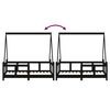 vidaXL Cadre de lit pour enfant noir 70x140 cm bois de pin massif