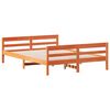 vidaXL Cadre de lit sans matelas cire marron 120x200cm bois pin massif