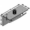 FMD Porte-manteau mural 72x29,3x34,5 cm blanc brillant
