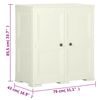 vidaXL Armoire plastique 79x43x85,5 cm design bois glace &agrave; la vanille