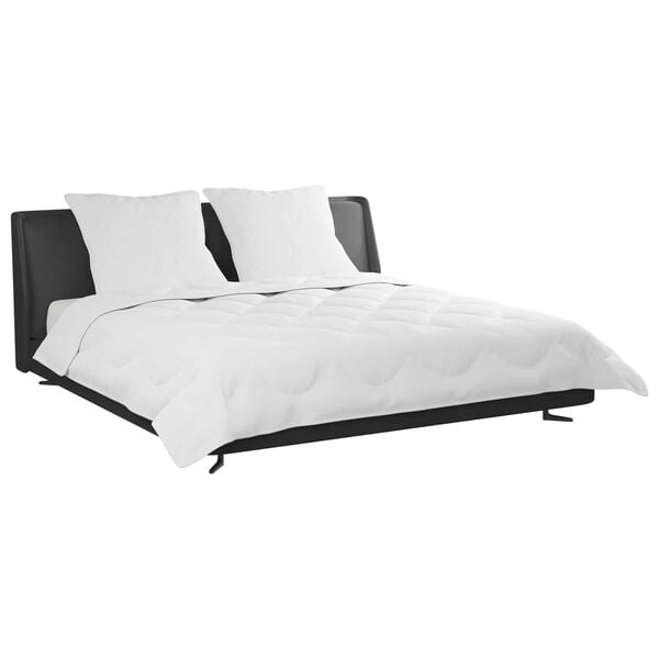 vidaXL Couette avec oreiller 3 pcs Blanc Microfibre