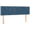 vidaXL T&ecirc;te de lit &agrave; LED Bleu fonc&eacute; 147x16x78/88 cm Velours