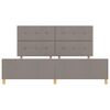 vidaXL Cadre de lit avec t&ecirc;te de lit Taupe 200 x 200 cm tissu