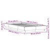 vidaXL Cadre de lit sans matelas sonoma gris 75x190 cm