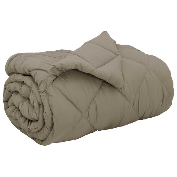 vidaXL Duvet d'hiver Gris clair 220 x 135 cm Microfibre