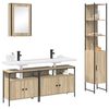 vidaXL Ensemble de mobilier de salle de bain 4 pcs Ch&ecirc;ne Sonoma