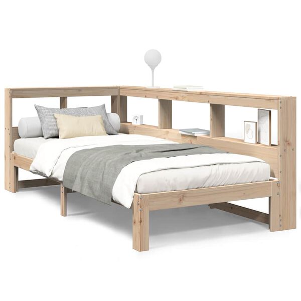 vidaXL Lit biblioth&egrave;que sans matelas 75x190 cm bois de pin massif