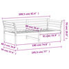 vidaXL Lit de jour sans matelas cire marron 90x190 cm bois pin massif