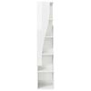 vidaXL Meuble d'angle Blanc brillant 27,5x27x140cm Bois d'ing&eacute;nierie