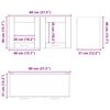 vidaXL Armoire suspendue Ch&ecirc;ne noir et Blanc 80 x 31 x 40 cm