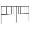vidaXL T&ecirc;te de lit m&eacute;tal noir 180 cm
