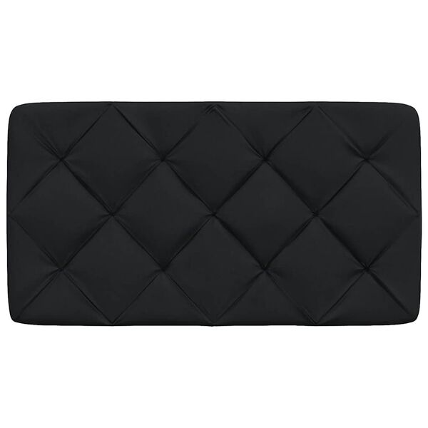 vidaXL Coussin de t&ecirc;te de lit noir 90 cm tissu