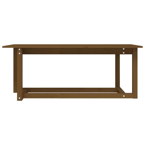 vidaXL Table basse Marron miel 110x55x45 cm Bois massif de pin