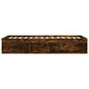 vidaXL Cadre de lit sans matelas ch&ecirc;ne fum&eacute; 100x200 cm