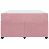 vidaXL Cadre de lit avec matelas Rose 120 x 200 cm tissu