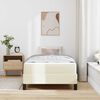 vidaXL Cadre de lit avec matelas Cr&egrave;me 90 x 200 cm tissu