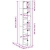 vidaXL Armoire de rangement mince blanc 30x42,5x225 cm
