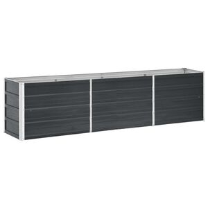 vidaXL Lit sur&eacute;lev&eacute; de jardin Acier galvanis&eacute; 240x40x45 cm Anthracite