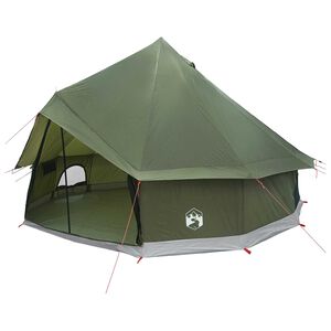 vidaXL Tente Tipi 6 personne Vert olive Polyester et Acier