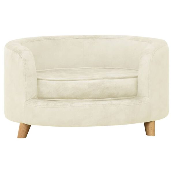 vidaXL Canap&eacute; pour chien Cr&egrave;me 69x69x36 cm Peluche