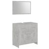 vidaXL Ensemble de meubles de bain 4 pcs Gris b&eacute;ton Agglom&eacute;r&eacute;