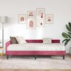 vidaXL Cadre de lit d'angle avec matelas Autre 2 pcs Vert Velours