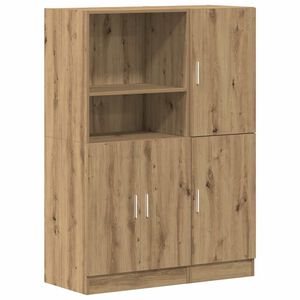 vidaXL Ensemble d'armoires de cuisine 2 pcs ch&ecirc;ne artisanal